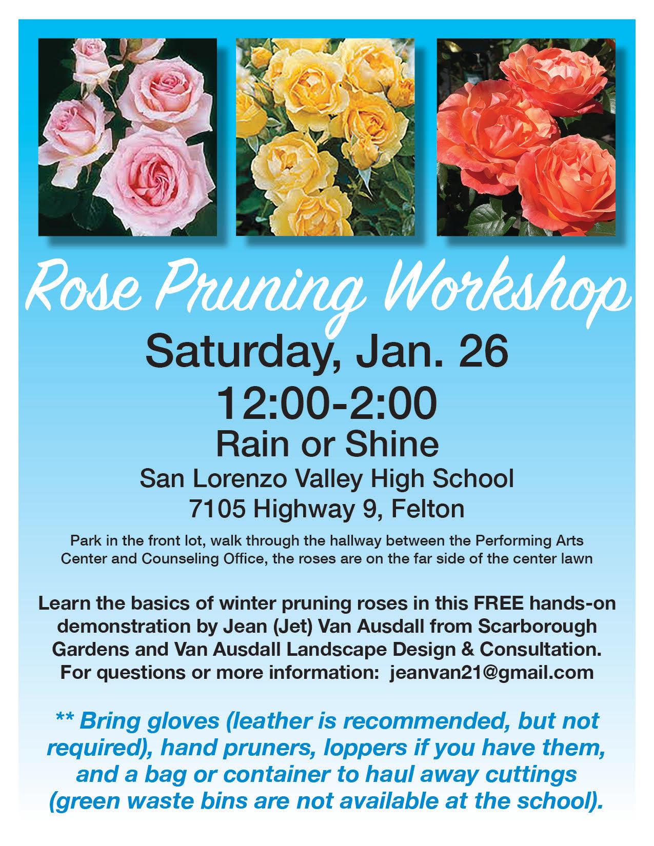 Rose Pruning Workshop at SLVHS 1-26