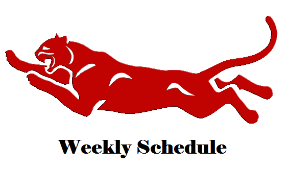 Red Cougar /text: Weekly Schedule