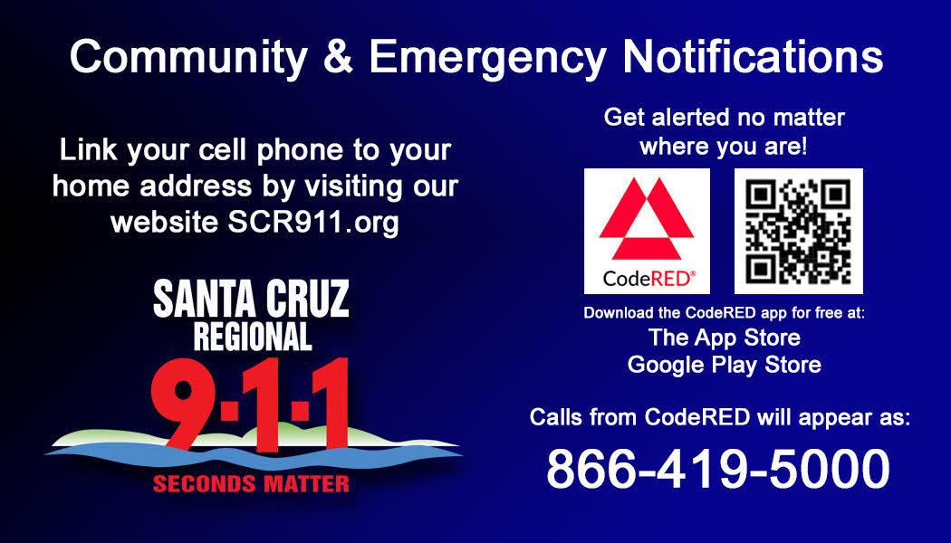 community & emergency notifications; visit SCR911.org for more information