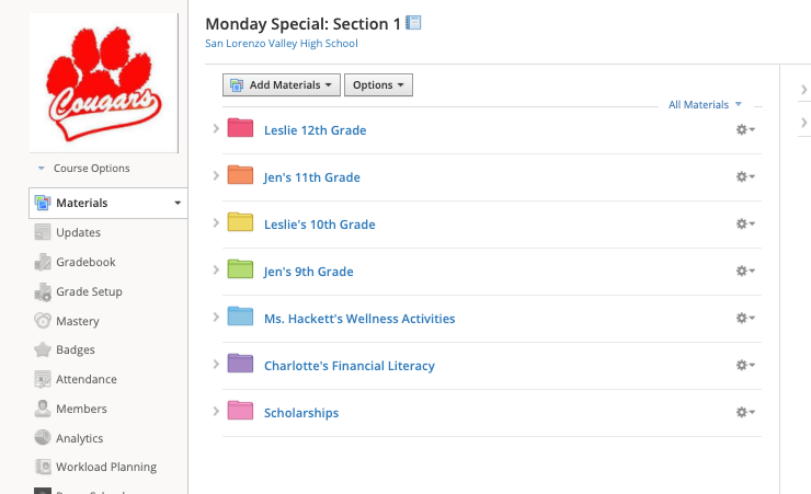 schoology image for new course; contact jcalden@slvusd.org for details