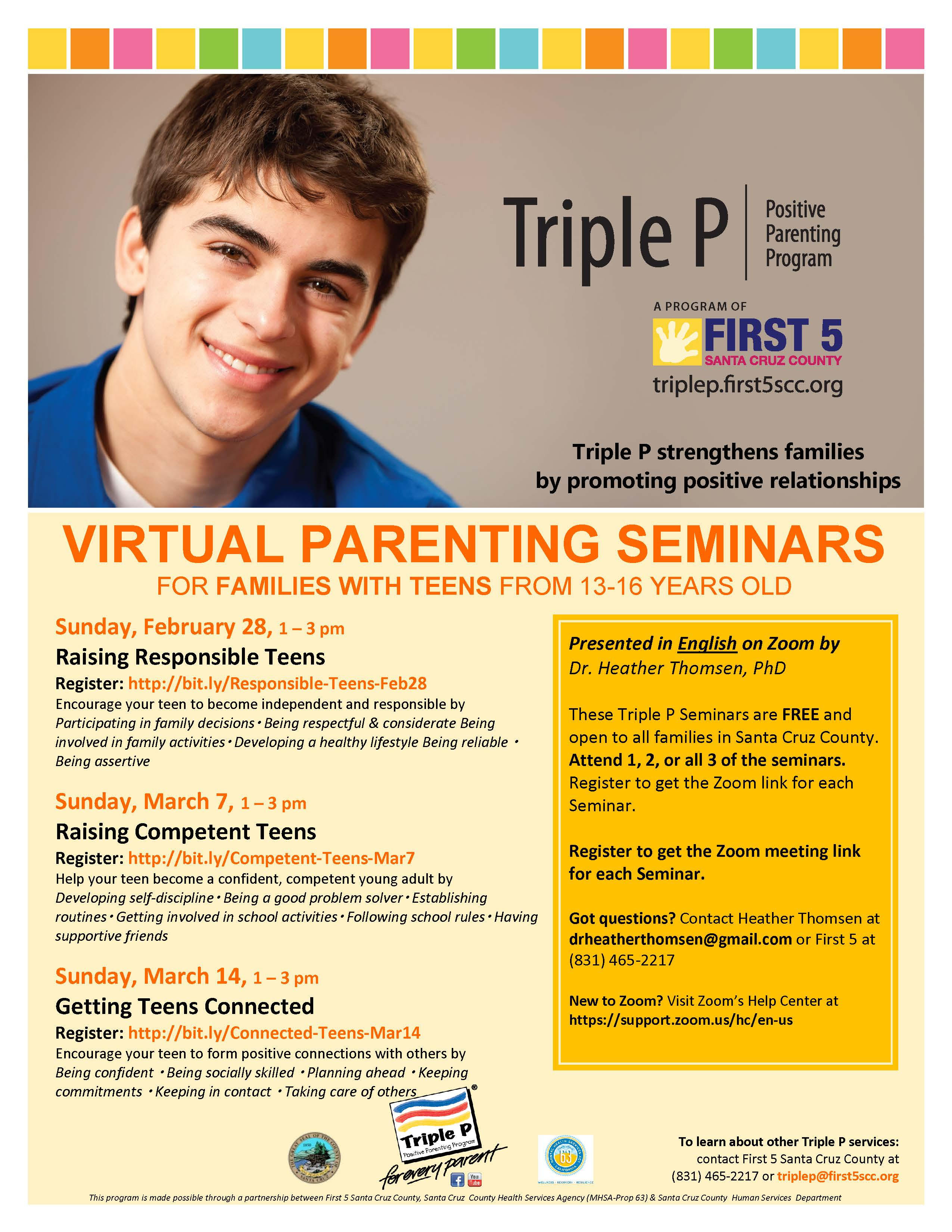 triple p parenting seminars call 831-465-2217 for details