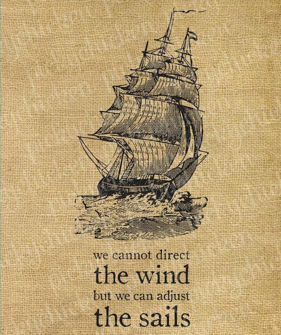 we cannot direct the wind, but we can adjust the sails